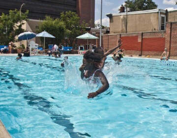 Kids playing in the pool