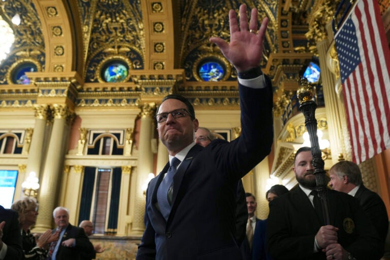 Pennsylvania Gov. Josh Shapiro delivered his budget address for the 2025-26 fiscal year to a joint session of the state House and Senate at the Capitol,  Tuesday, Feb. 4, 2025, in Harrisburg, Pa. (AP Photo/Matt Rourke)