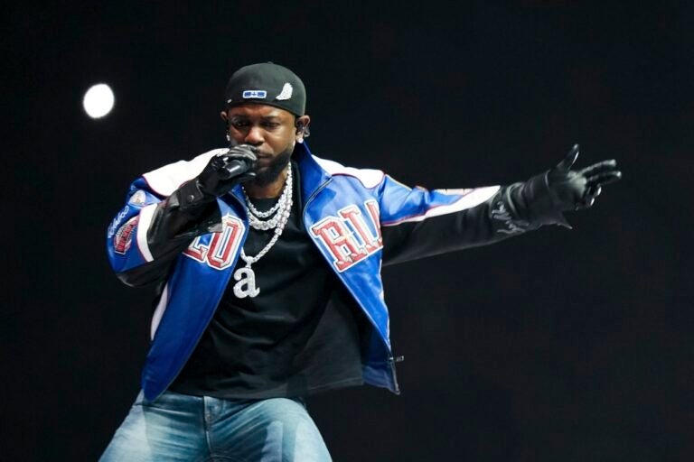 Kendrick Lamar performs at the Super Bowl