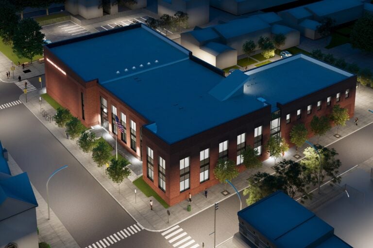 A rendering of an overhead view of the proposed 22nd Police District