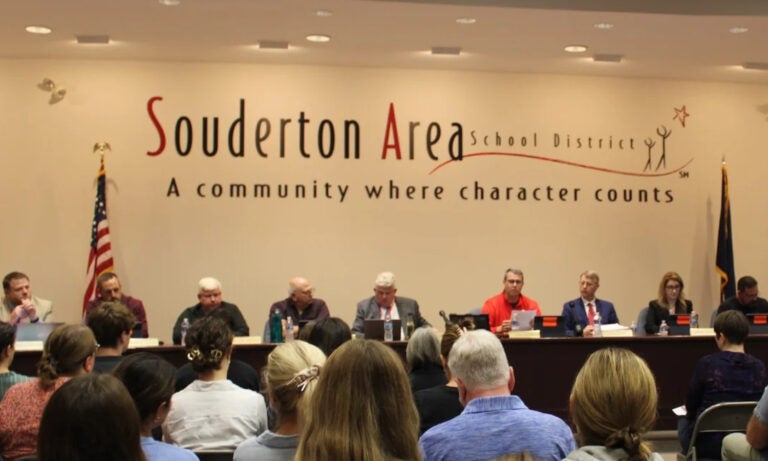 A Souderton Area School District board meeting about Bill Formica